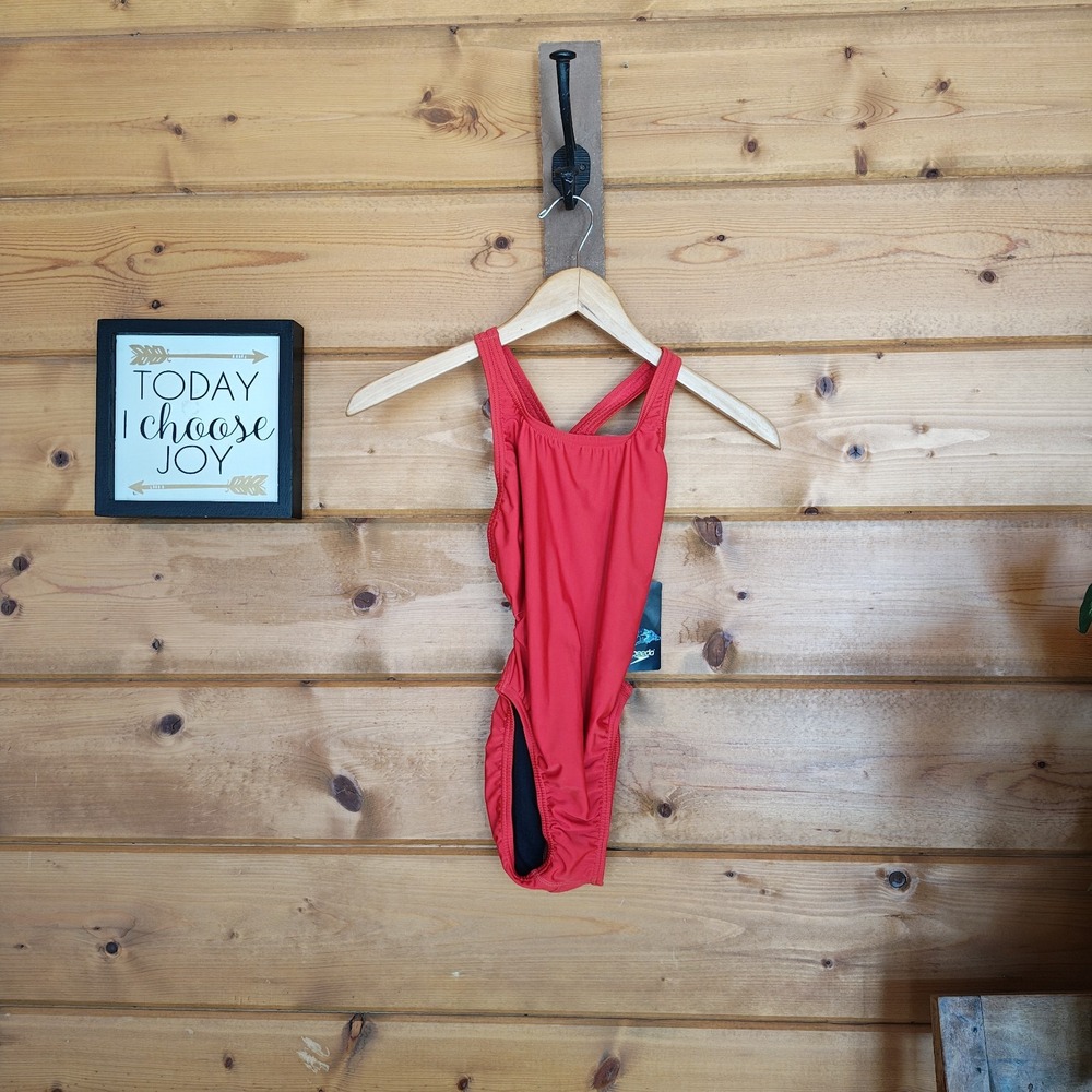Speedo NWT Proback LT Supro-A Competitive Swim Suit Team Red Athletic Size 6/28
